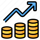 profit, increase, revenue, money, coin, chart, investment