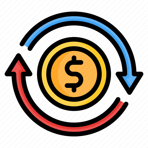 Cash flow, money flow, investment, return on investment, money, dollar, arrow icon - Download on Iconfinder