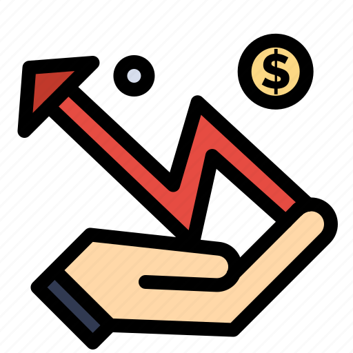 Graph, hand, money, statistic icon - Download on Iconfinder