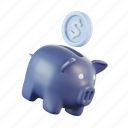 piggybank, piggy bank, coin, savings, dollar