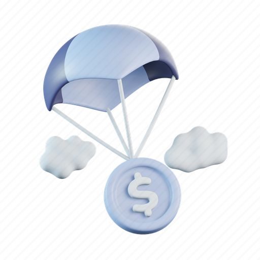 Parachute, financial, economy, stock, loss, recession icon - Download on Iconfinder