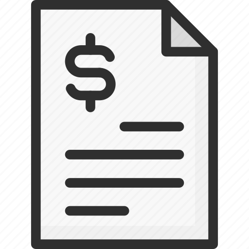 Bill, doc, dollar, file, invoice, payment, score icon - Download on Iconfinder