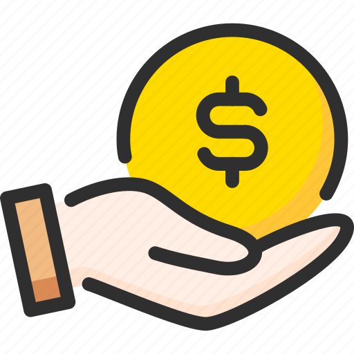 Bill, coin, dollar, hand, hold, invoice, payment icon - Download on Iconfinder