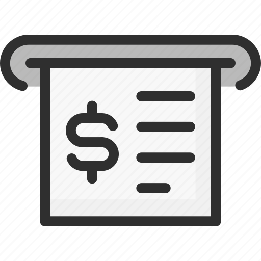Bill, dollar, insert, invoice, payment, receipt, score icon - Download on Iconfinder