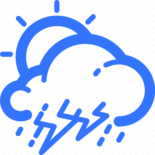 Cloud, lightning, rain, sun, thunderstorm, weather icon - Download on Iconfinder
