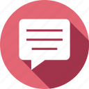 bubble, chat, comment, speech, support, talk