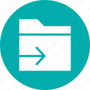 arrow, data, document, file, folder, send