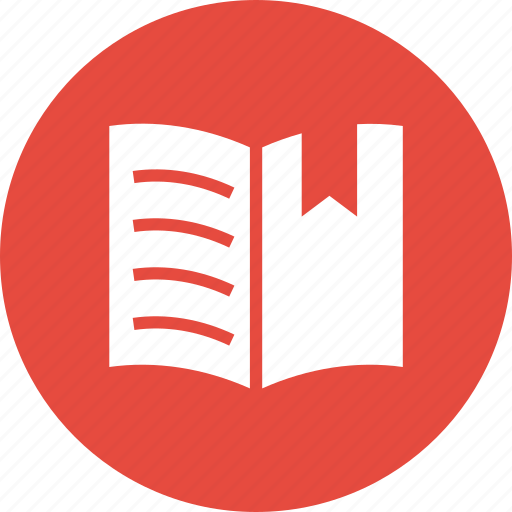 Book, bookmark, education, learning, mark, ribbon, school icon