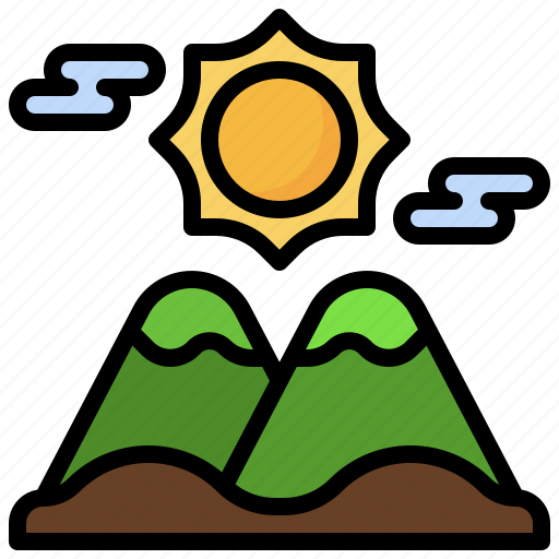 Mountains, sprinklers, farming, watering, field icon - Download on Iconfinder