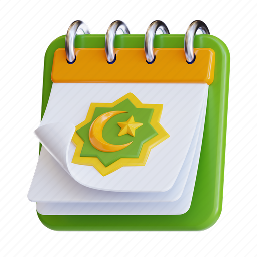 Ramadan, calendar, islam, muslim 3D illustration - Download on Iconfinder
