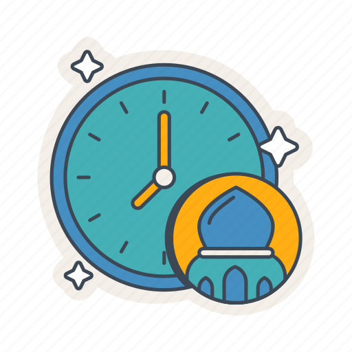 Time, adzan, muslim, prayer, clock, salat icon - Download on Iconfinder