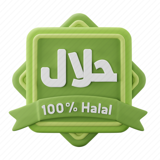 Halal, guaranteed, halal guaranteed, islamic, islam, muslim, halal food 3D illustration - Download on Iconfinder