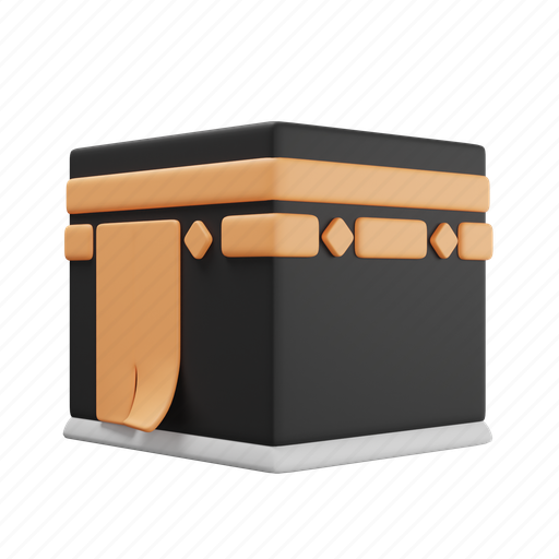 Kaaba, muslim, pray, islam, ramadan, mecca, holy place 3D illustration - Download on Iconfinder