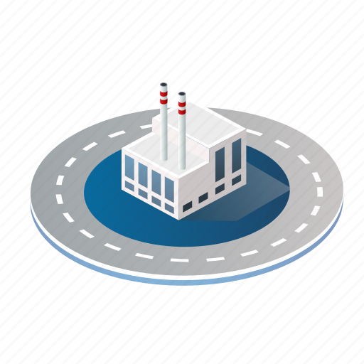 Architecture, building, city, factory, industry, isometric icon - Download on Iconfinder