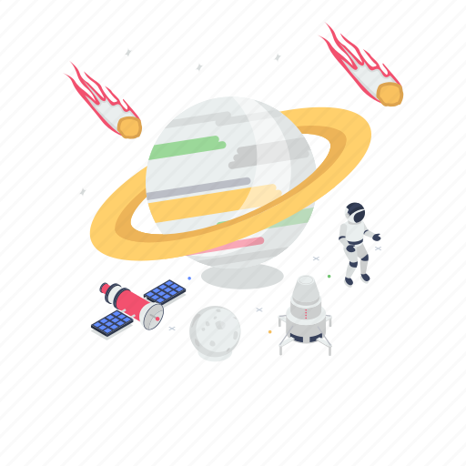 Asteroid, magic power, meteor, outer space, planet illustration - Download on Iconfinder