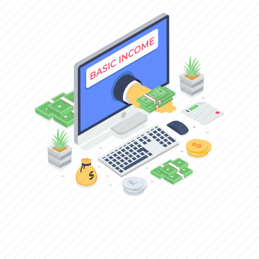 Asset, income, online earning, online money, revenue illustration - Download on Iconfinder