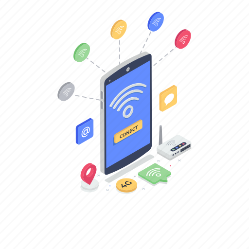 Mobile hotspot, mobile internet, mobile wifi, personal hotspot, wifi device illustration - Download on Iconfinder