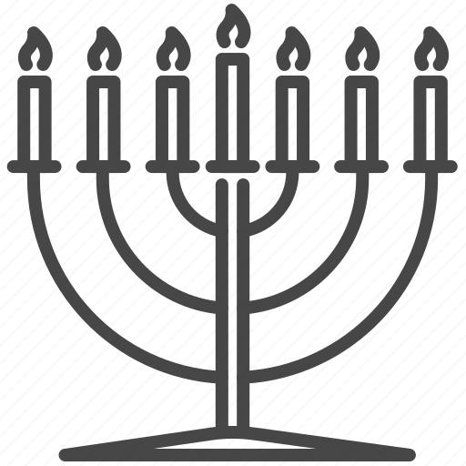 Hebrew, jewish, jews, judaism, lampstand, menorah, hanukkah icon - Download on Iconfinder