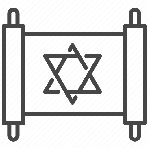 Jews, scripture, sefer torah, torah, grimoire icon - Download on Iconfinder