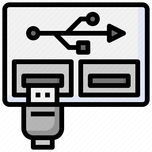 Usb, port, connector, electronics, connection icon - Download on Iconfinder