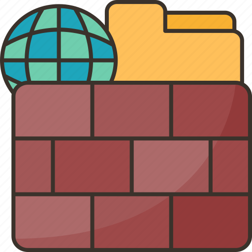 Fire, wall, services, cyber, security icon - Download on Iconfinder