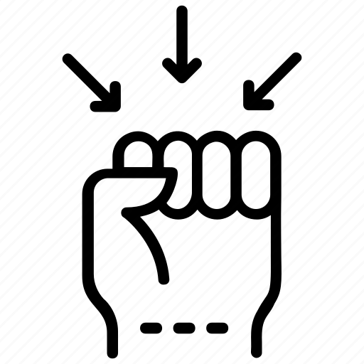 Clenched fist, determination, hand gesture, oppose sign, strength icon - Download on Iconfinder
