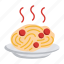 plate, italian, dish, pasta, noodles, spaghetti 