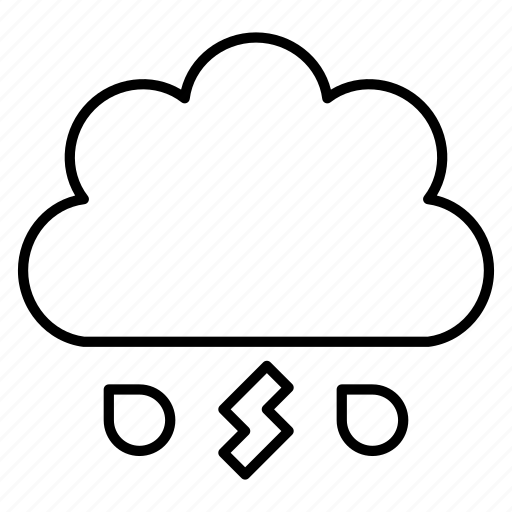 Rain, thunder, weather, forecast, cloud icon - Download on Iconfinder