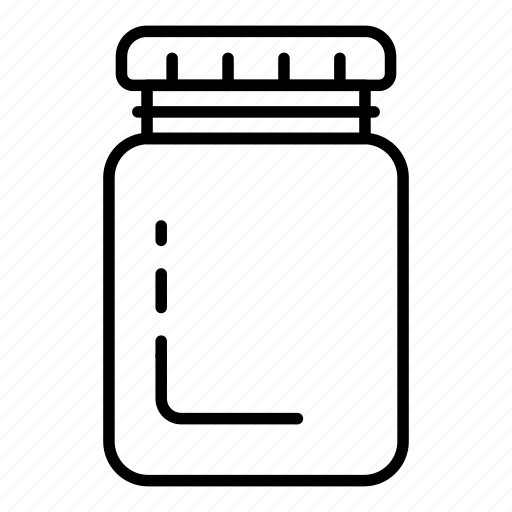 Container, food, frame, jam, jar, paper, silhouette icon - Download on Iconfinder
