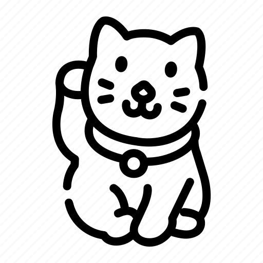 Maneki, neko, cat, japanese, animal, symbol, japan icon - Download on Iconfinder