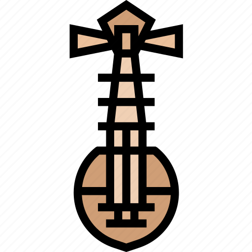 Biwa, musical, instrument, folk, string icon - Download on Iconfinder