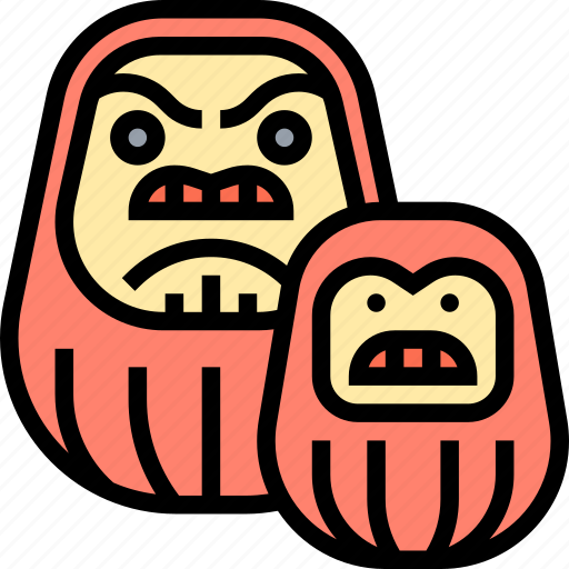 Daruma, doll, fortune, japanese, traditional icon - Download on Iconfinder