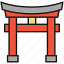 torii, gate, security, monument, landmark, building, door, bridge, japan