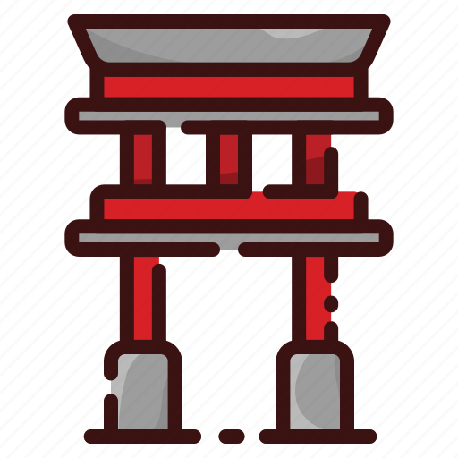 Japan, japan flag, japanese, kyoto, landmark, temple, torii gate icon - Download on Iconfinder