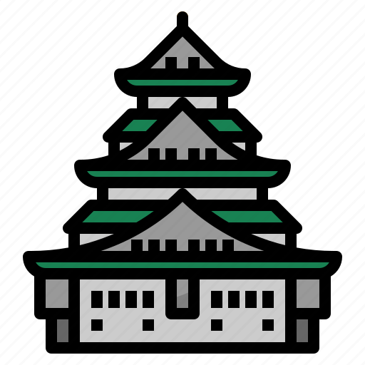 Castle, japan, osaka, palace, royal icon - Download on Iconfinder