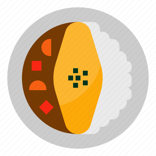Curry, food, japan, japaneses, omelette, rice icon - Download on Iconfinder