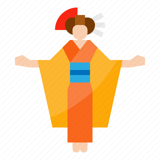 Dress, japan, japaneses, kimono, yukata icon - Download on Iconfinder