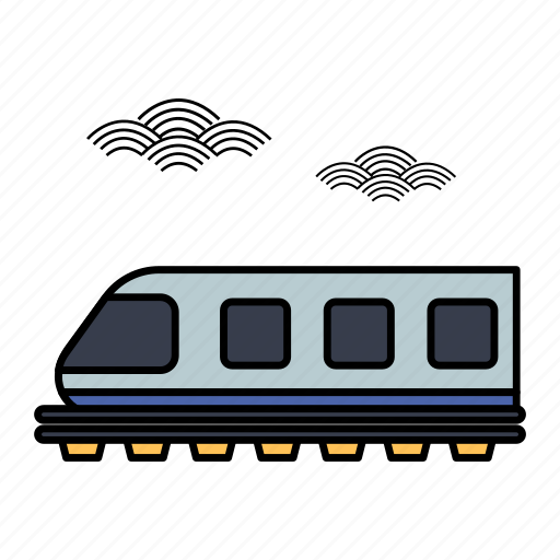 Travelling, city tram, train, automated, autonomous train, transport icon - Download on Iconfinder