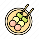 hanami, dango, dessert, japanese dessert, lolly, lollipop, japanese, asian, mochi