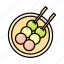 hanami, dango, dessert, japanese dessert, lolly, lollipop, japanese, asian, mochi 