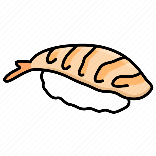 Prawn, nigiri, sashimi, shrimp, sushi, japanese cuisine, crustacean icon - Download on Iconfinder