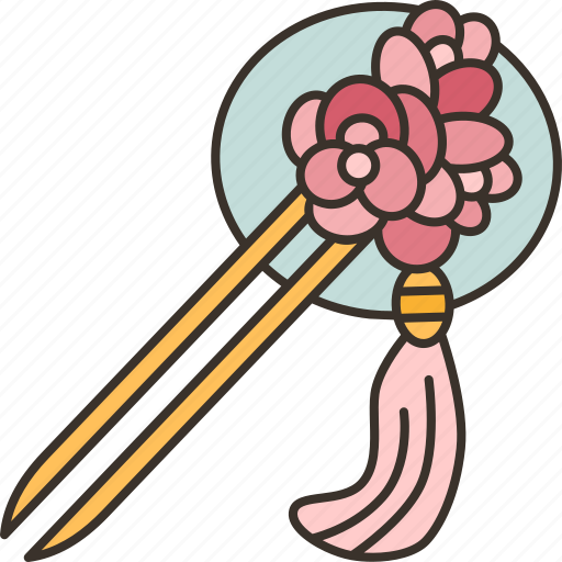 Hairpin, japanese, hair, ornament, geisha icon - Download on Iconfinder