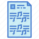 music, note, paper, sheet