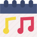 musical, note, music, notes, and, multimedia, calendar, time, date