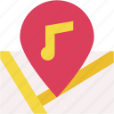 placeholder, region, maps, and, location, music, multimedia, note, pointer