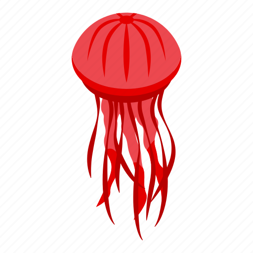 Cute, jellyfish, isometric icon - Download on Iconfinder