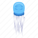 ocean, jellyfish, isometric