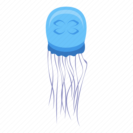 Ocean, jellyfish, isometric icon - Download on Iconfinder