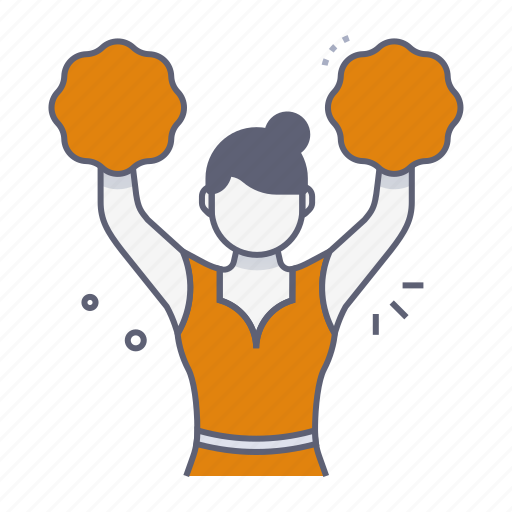 Cheerleader, girl, cheerleading, supporter, entertainment, american football, sport icon - Download on Iconfinder