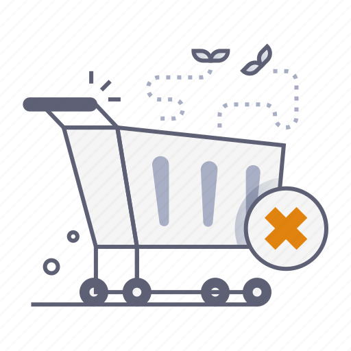 Empty cart, trolley, shopping, delete, cancel, empty state, problem icon - Download on Iconfinder